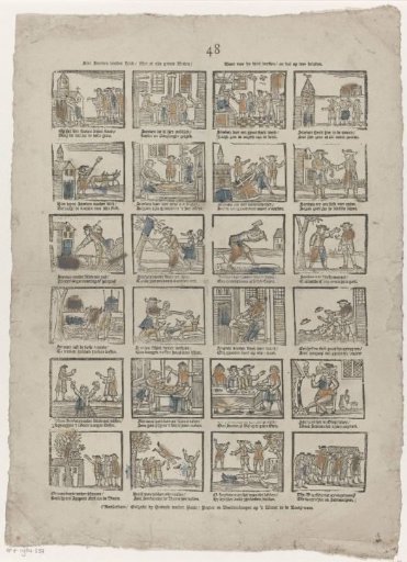 Siet Steeven van der Klok / with all his great deeds / with which he was equipped / and fully laden