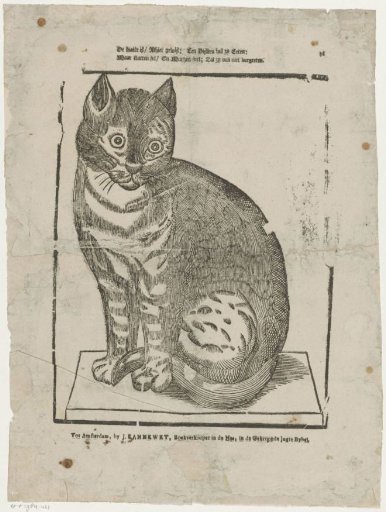 The Cat is / Here certainly; A fish she wants to eat: / But cats fierce / And mice swift; Will she not forget them