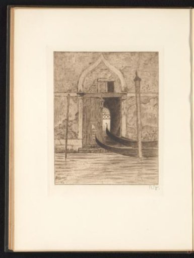 Dilapidated palace gate in Venice