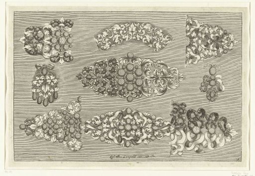 Nine designs for jewelry