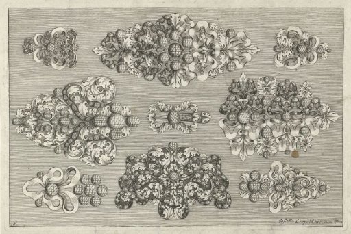 Nine designs for jewelry