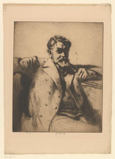 Portrait of Sir Frank Brangwyn with Pipe
