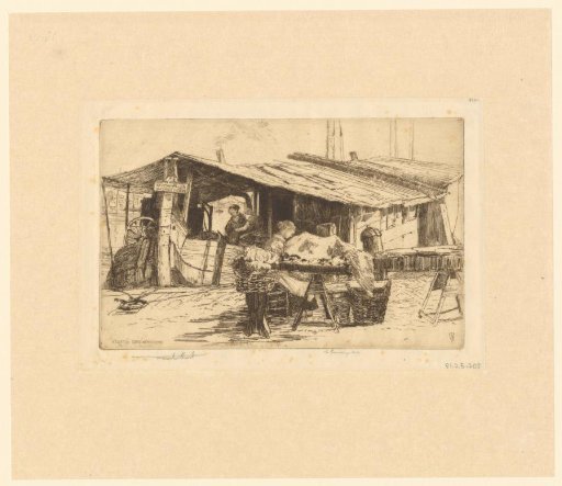 Three women selling potatoes