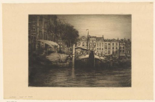 View of the Kolk in Rotterdam, seen from the south, in mirror image