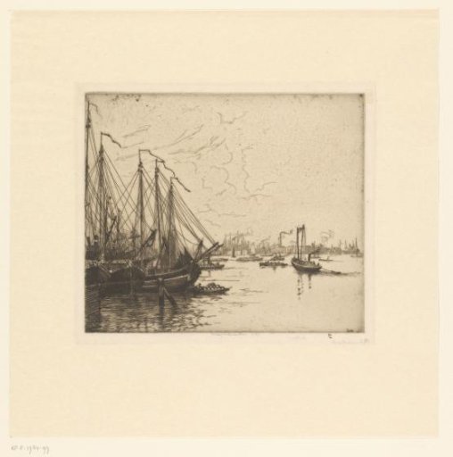 View of the harbor in Amsterdam