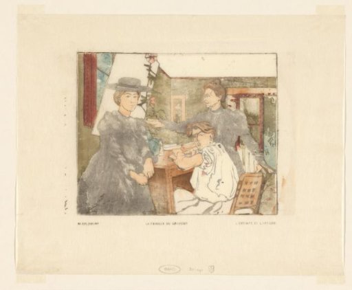 Interior with Three Figures at a Table