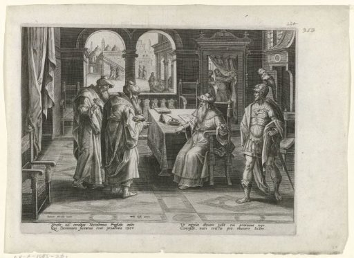 Joseph of Arimathea requests the body of Christ from Pilate