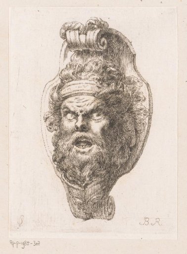 Mascaron with a man's head