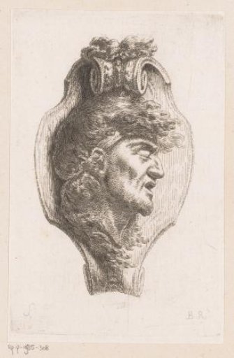 Mascaron with a man's head