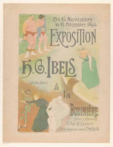 Poster for the exhibition of H.G. Ibels at the La Bodinière theater