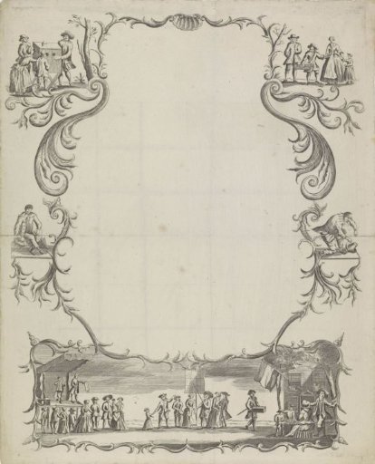 New Year's card with a decorative frame