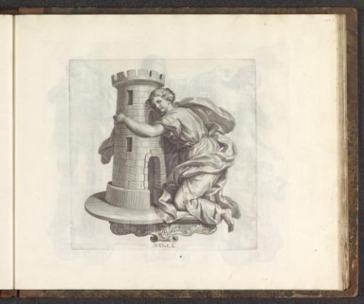 Woman embracing a tower