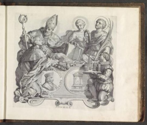 Portrait of Jacopo Barbarigo with a kneeling woman as the personification of Venice