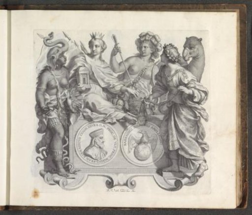 Portrait of Francesco Barbarigo and the personifications of Africa, Europe, America, and Asia