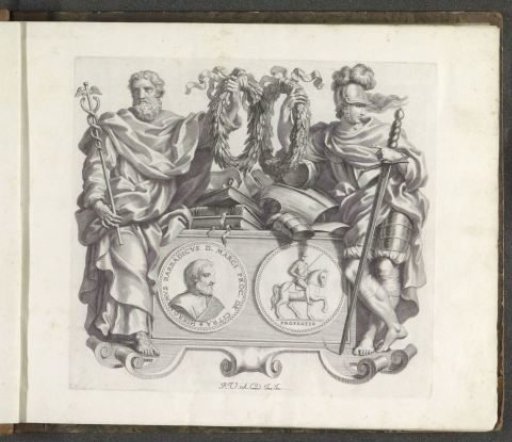 Portrait of Girolamo Barbarigo with the personifications of Wisdom and Military Art