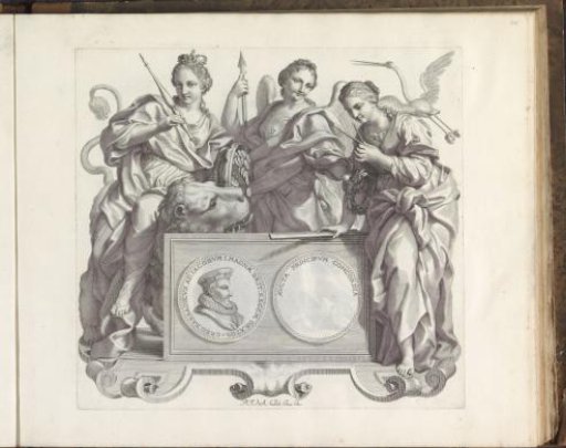 Portrait of Gregorio Barbarigo and the personifications of Generosity, Virtue, and Consideration
