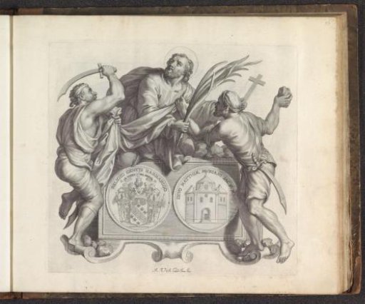 Coat of arms of the Barbarigo family and the death of Saint Matthias