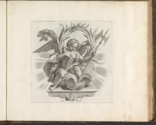 Angel with a book and a halberd