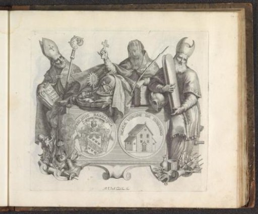 Coat of arms of the Barbarigo family and the personification of Religion