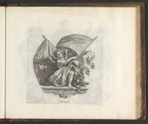 Angel with two banners