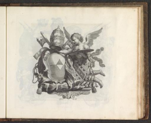 Angel with the coats of arms of Pope Gregory XII and Cardinal Angelo Barbarigo