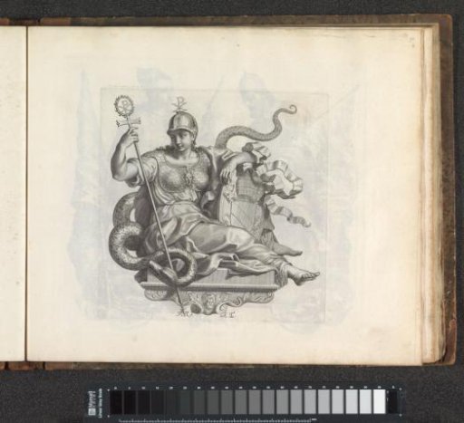 Personification of the Holy Roman Empire with the coat of arms of Pope Eugenius IV