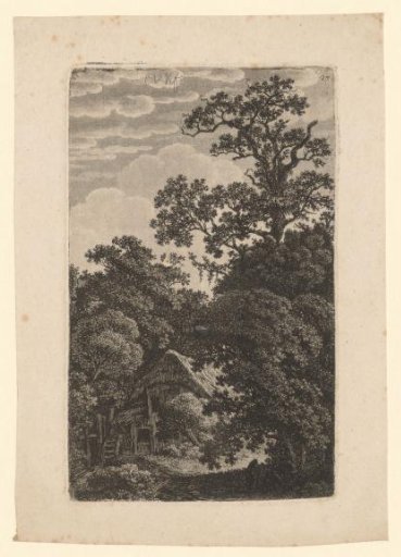 Wooded landscape with a watermill