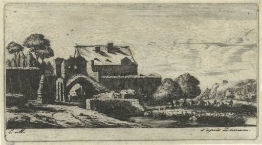Watermill on a river in the vicinity of Saint-Denis