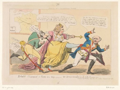 Caricature on Catherine II, 1792
