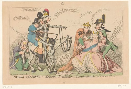 Pitt hunts as Don Quixote, terrifying Catherine the Great, 1791