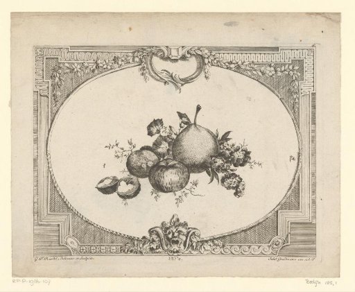 Frame with fruits