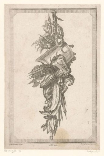 Trophy with shield and headgear