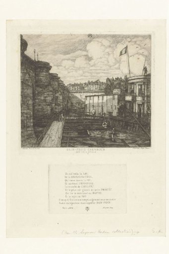 Cold-water bathhouse of Chevrier in Paris and a poem