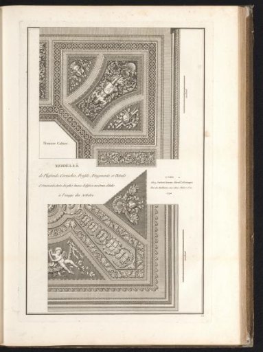 Title print for a series of designs for ceilings and ornaments