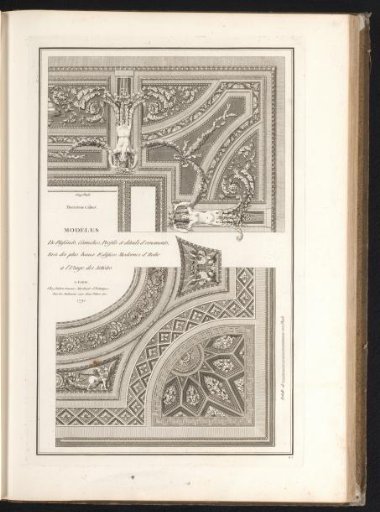 Title print for a series of designs for ceilings and ornaments