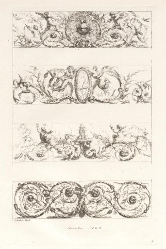 Design for four ornamental friezes
