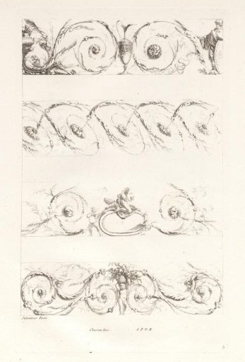 Design for four ornamental friezes