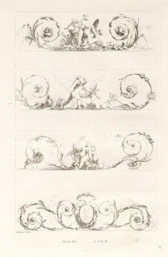 Design for four ornamental friezes