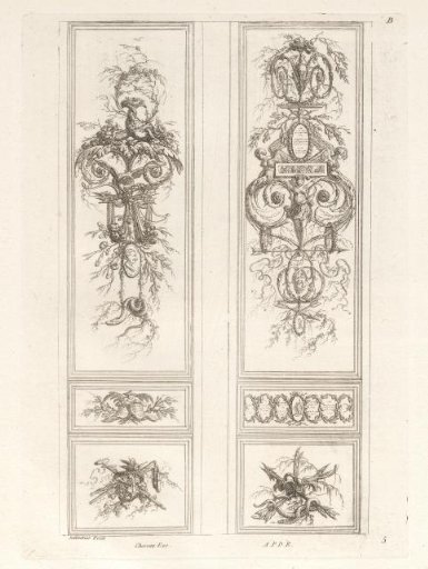 Two designs for ornamental wall panels