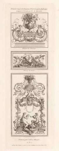 Title print for a series of friezes and panels by Queverdo