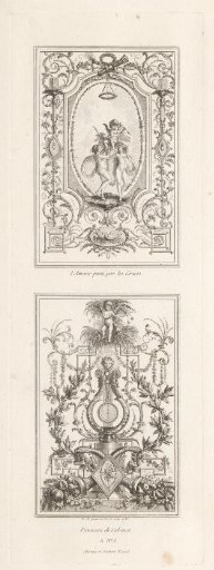 Two designs for ornamental cabinet panels
