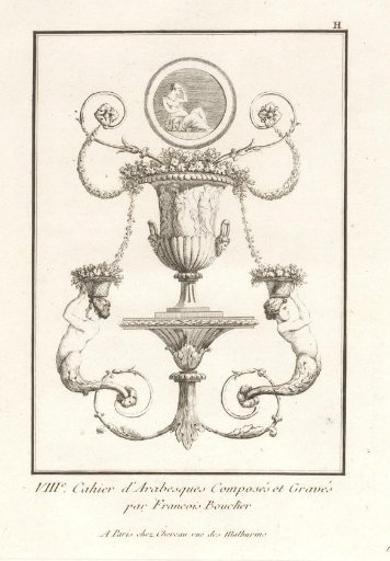 Title print for a series of ornaments by François Boucher