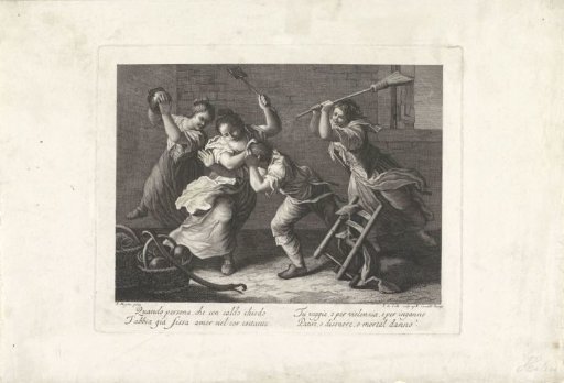 Three women attack a man