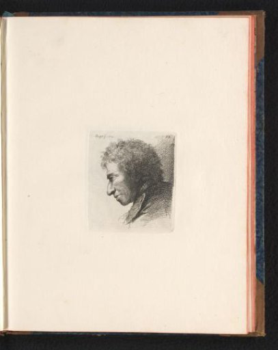 Head of a man facing left