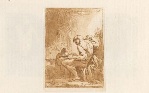 Silenus and the young Bacchus