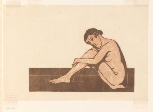 Seated nude woman