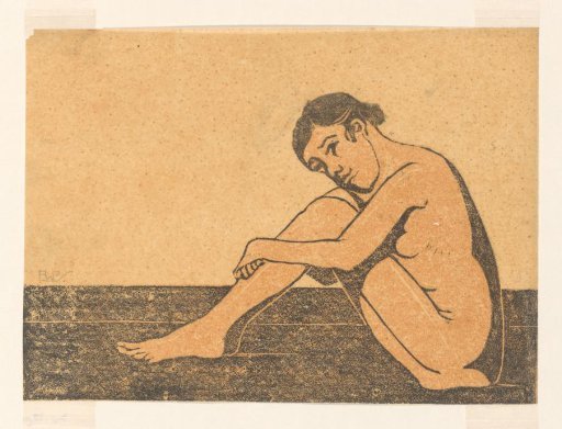 Seated nude woman