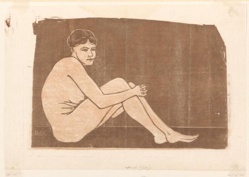 Seated nude woman
