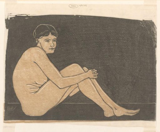 Seated nude woman