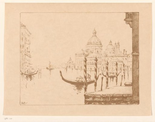 View of the Canal Grande and the Santa Maria della Salute, in Venice